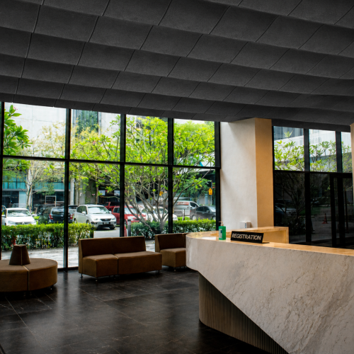 ceiling felt by gdesmet black wave hotel